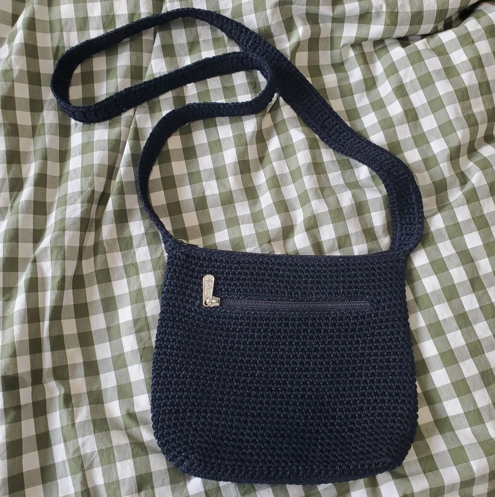 The Sak Navy Crochet Crossbody Bag - Picture 1 of 3